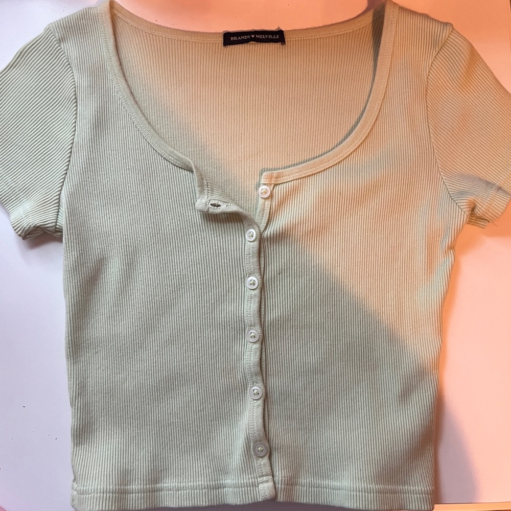 Brandy Melville Green Zelly Top